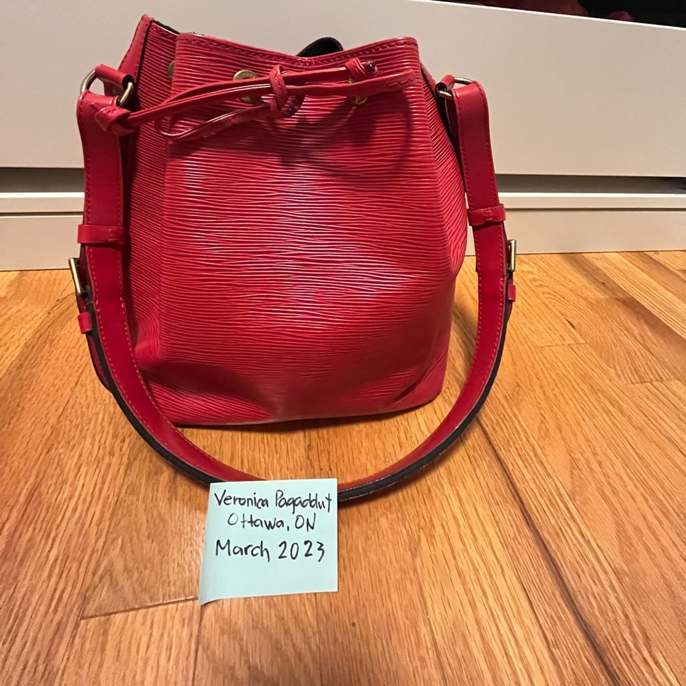 Louis Vuitton Red Epi Noe Bag